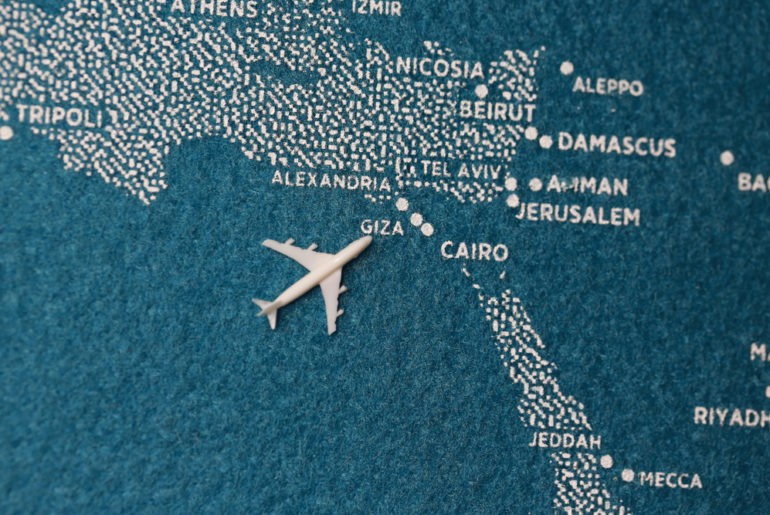 Emirates A380 arrives in Cairo 6